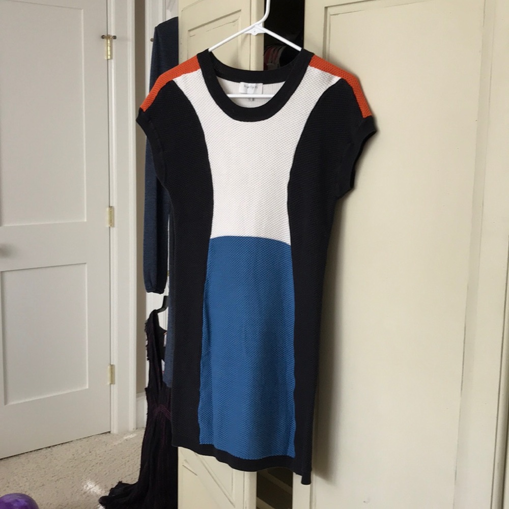 color block sweater dress